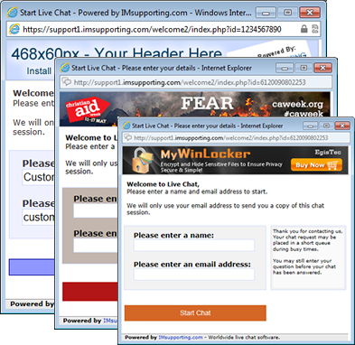 Customise live chat systems