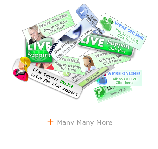 Live support chat icons