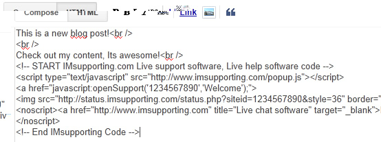 live chat code