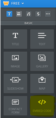 weebly live chat step 1