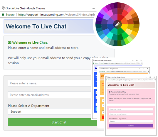 Customise The Chat Screen Colors Welcome to live chat software